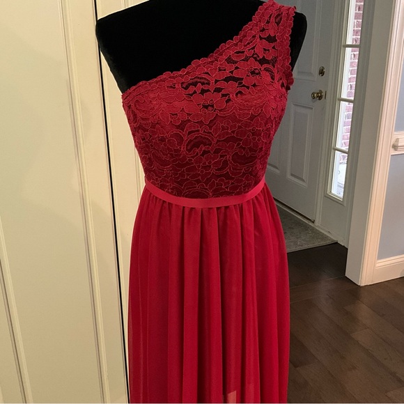 Red Dress Prom Dance Dress Cocktail Dress Midi Wedding - Picture 10 of 12